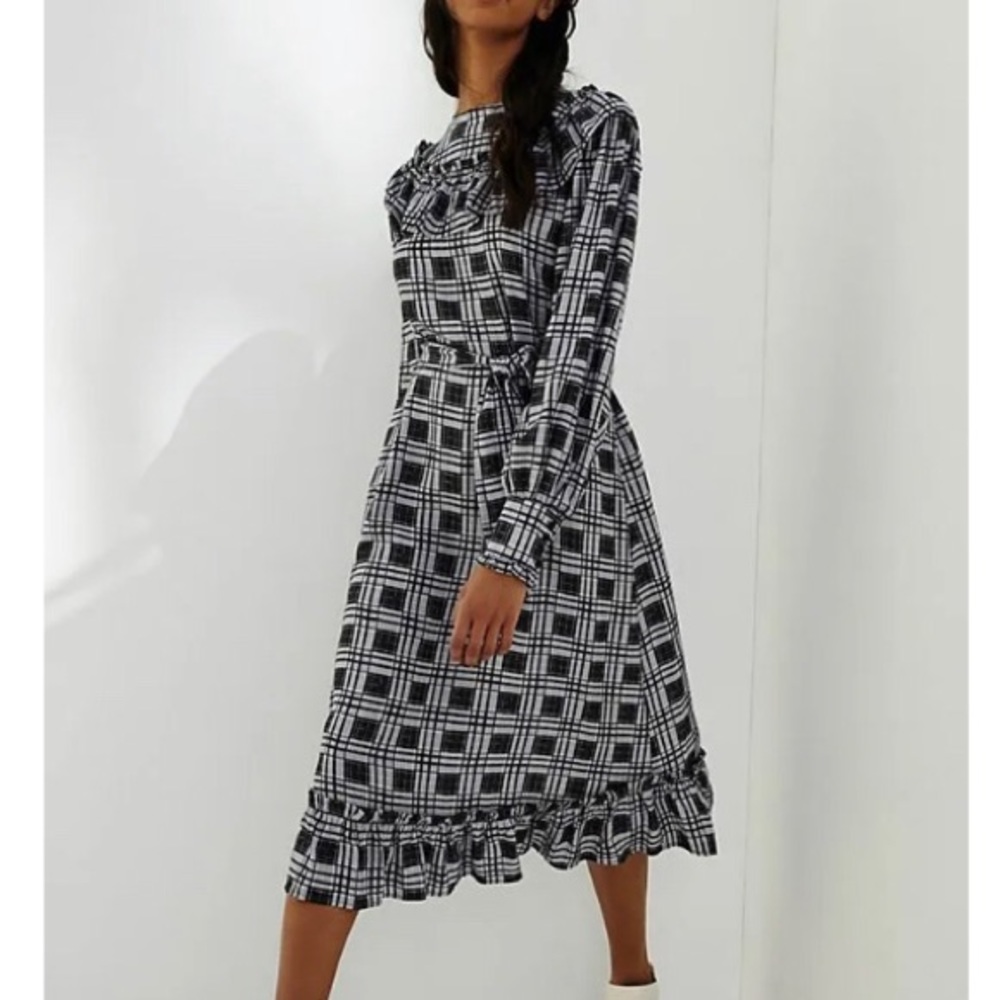 Anthropologie NWT Porridge Vincenne Ruffled Maxi Dress w/ Pockets -XL